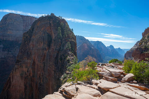 View of the trail on Angels Landing, Zion National Park, Utah