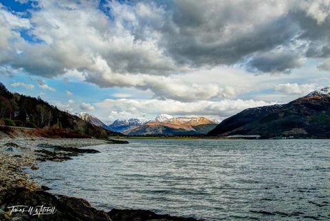 view across Loch Linnhe, Scotland of Ballachulish Bridge