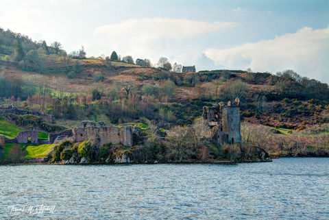 Urquhart Castle, Scotland as seen from Loch Ness