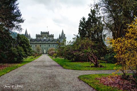Inveraray Castle, Scotland in springtime.
