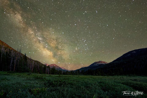 Milky Way Night Sky over Uinta Mountains Utah