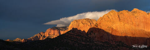 storm clouds and dramatic light at Kolob Canyons, Zion National Park