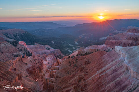 Sunset over Cedar Breaks National Monument, Utah