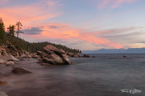 sunset over Lake Tahoe, Nevada