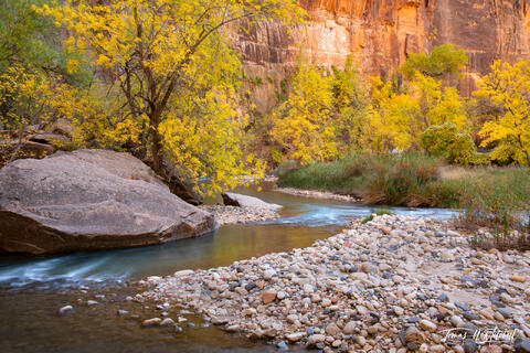 Autumn River Zion National Park, Utah