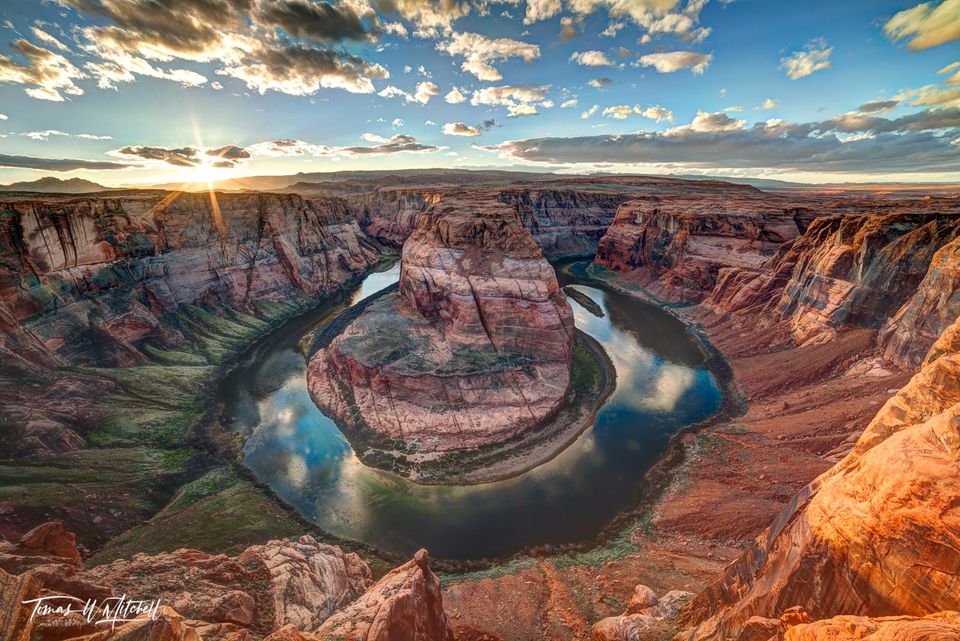Horseshoe bend page Arizona, desert sunset
