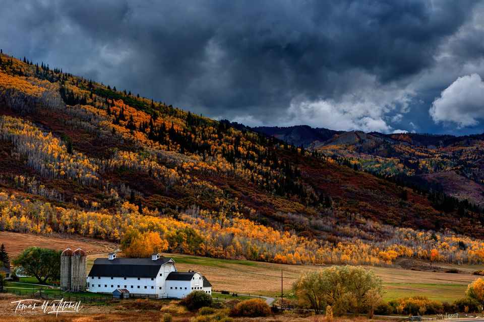 Mcpolin Barn Park City Utah in the autumn