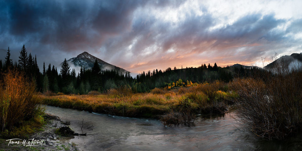 autumn storm Big Cottonwood Canyon Utah