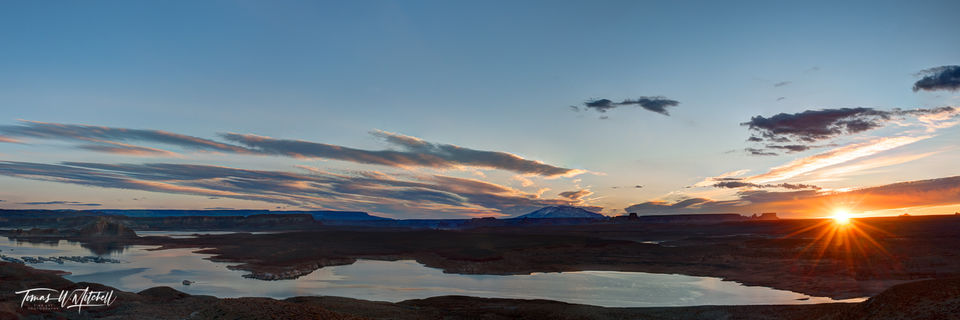 sunrise over wahweap marina, Lake Powell, AZ