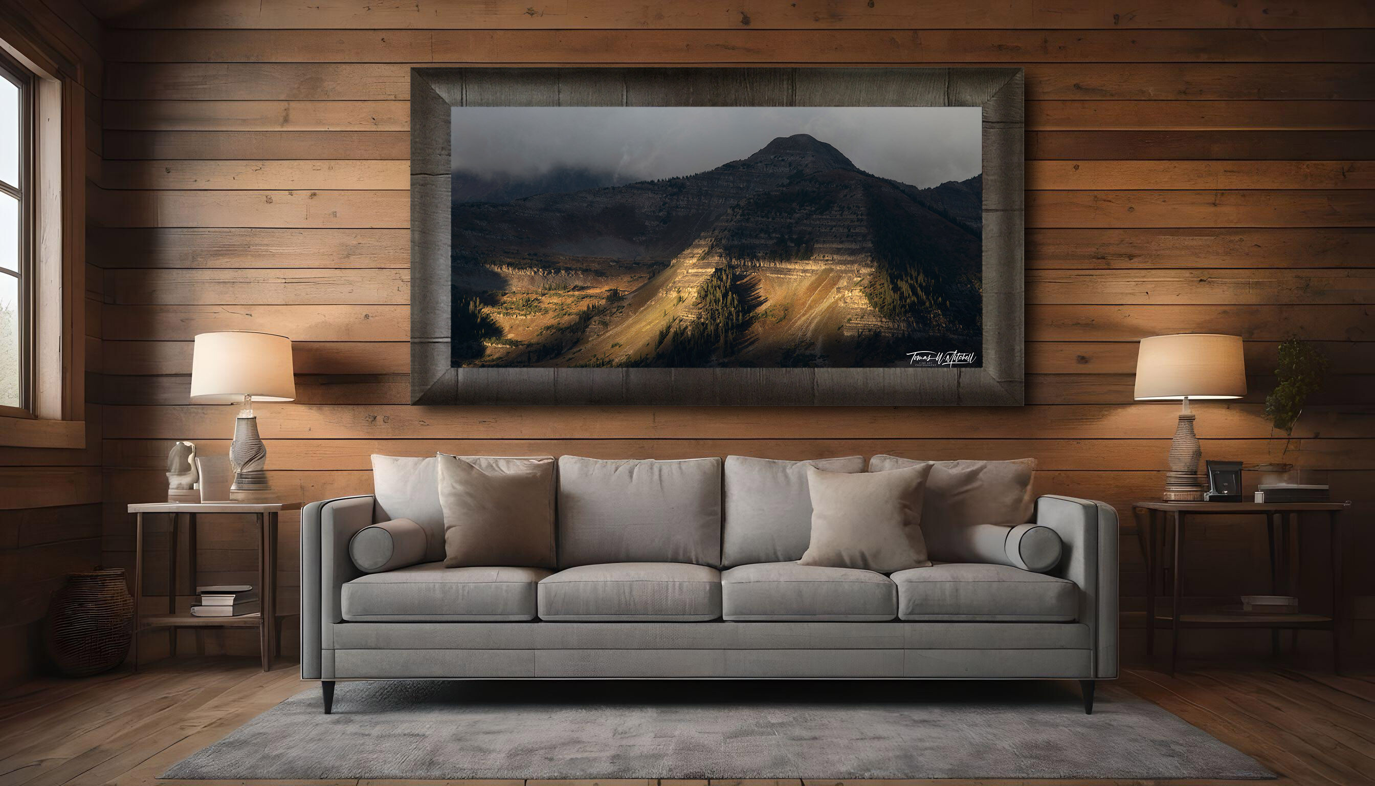 framed photograph of mountain scene in Colorado