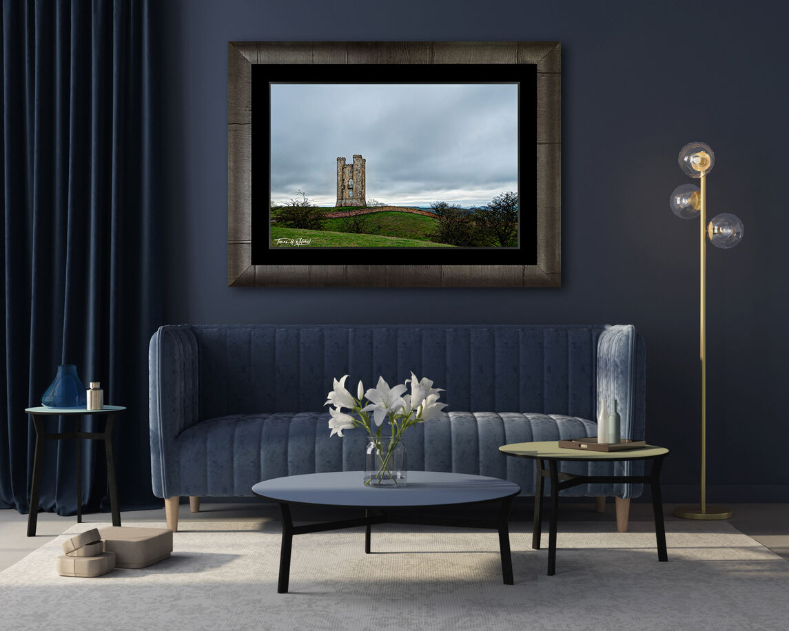 Framed photograph of Broadway Tower, England