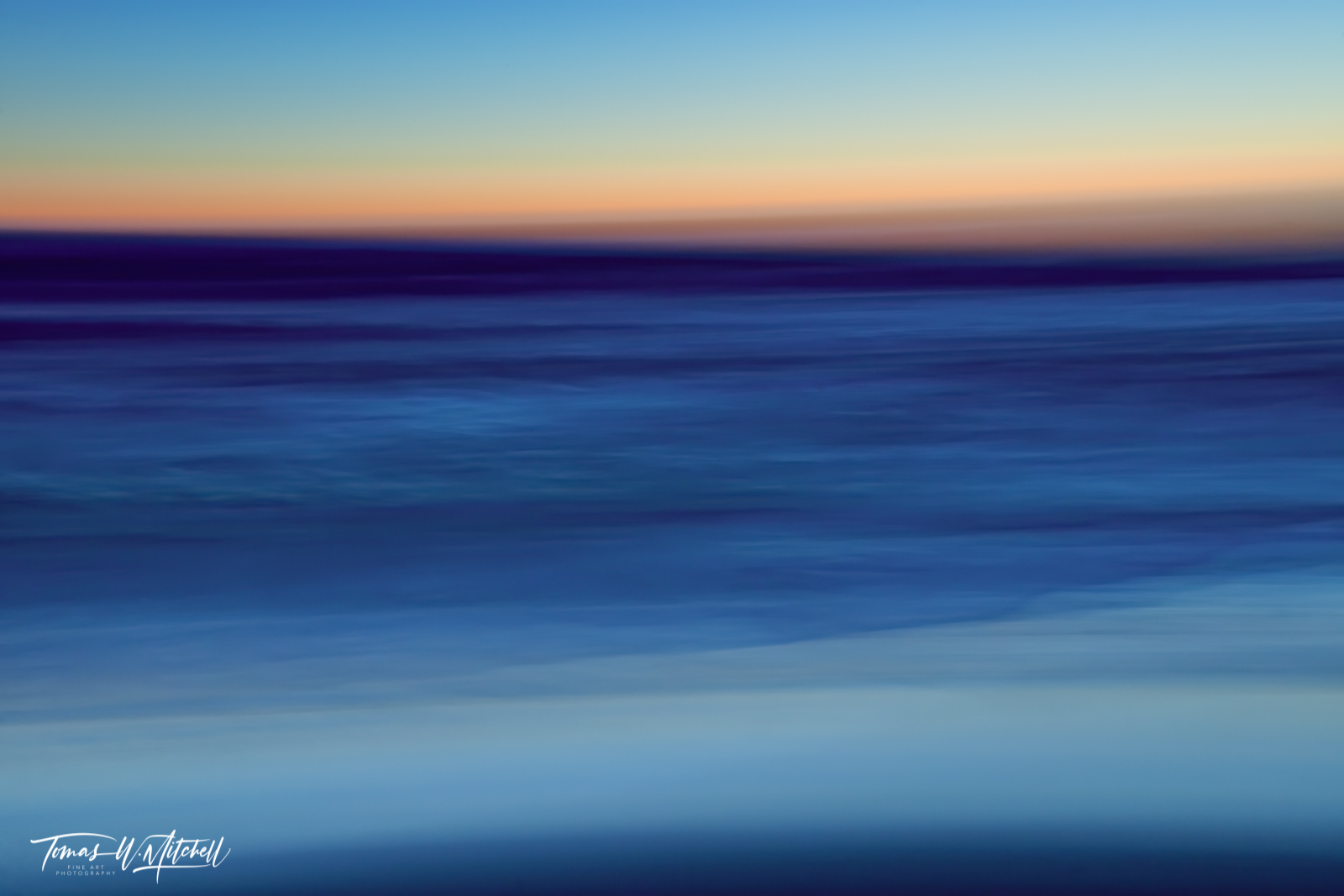 abstract sunset on ocean monterey california